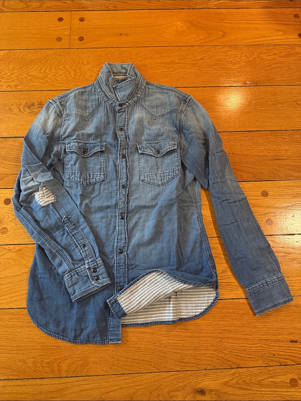 Banana Republic Light Blue Denim Button-Down Shirt